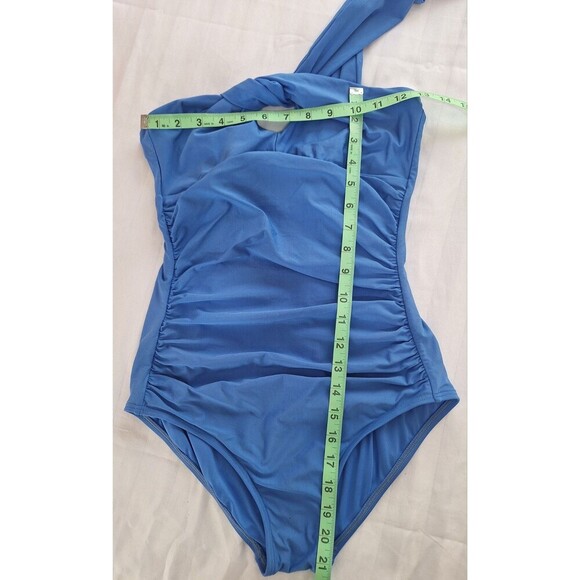 Calvin Klein AZURE Santorini Convertible One-Piece Swimsuit Blue Size 8 - Picture 6 of 7
